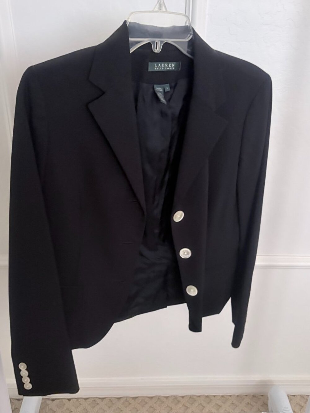 NWOT Lauren Ralph Lauren Black Wool Blazer - Size 6